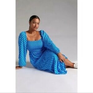 NWT Anthropologie Dolan Left Coast Laney Polka Dot Maxi Dress